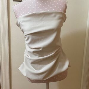 Abercrombie & Fitch Strapless Cream Top